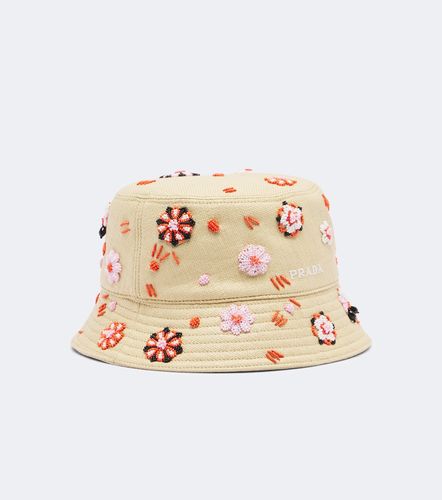 Prada Embroidered canvas bucket hat - Prada - Modalova