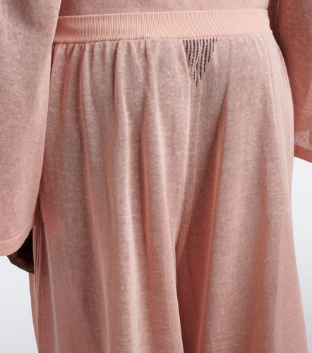 Alaïa Pantaloni a gamba larga in lino e seta - Alaia - Modalova