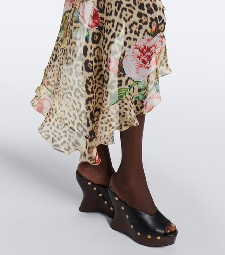 Pareo de seda con estampado de leopardo - Roberto Cavalli - Modalova