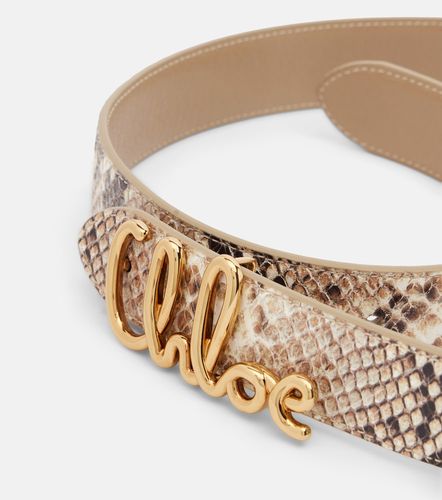 Iconic snake-effect leather belt - Chloe - Modalova