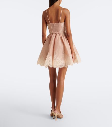 Vestido corsé Valiant de lino y seda con encaje - Zimmermann - Modalova