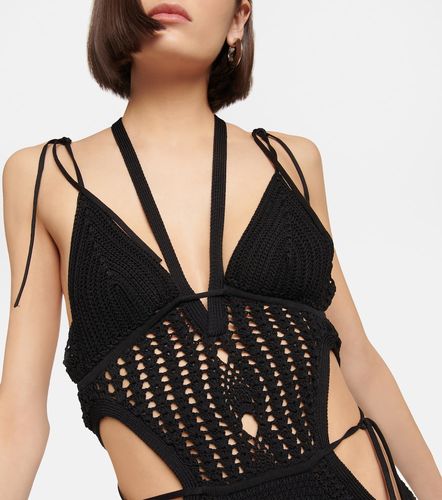 Vestido midi de croché con cuello halter - Dion Lee - Modalova