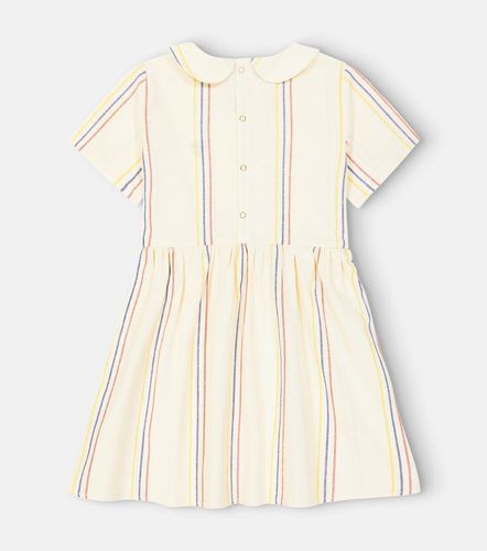 Vestido en mezcla de algodón y lino a rayas - Mini Rodini - Modalova