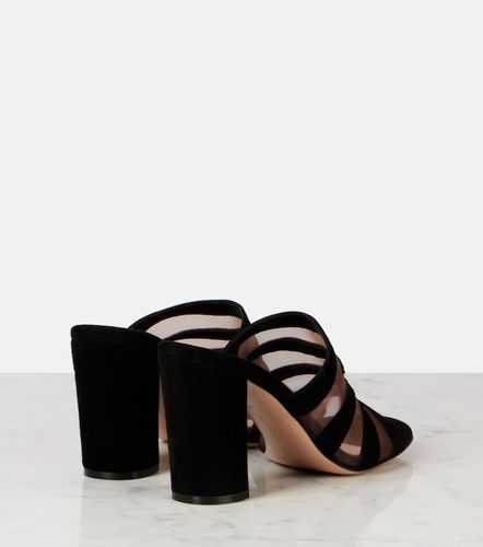 Gianvito Rossi Suede and mesh mules - Gianvito Rossi - Modalova
