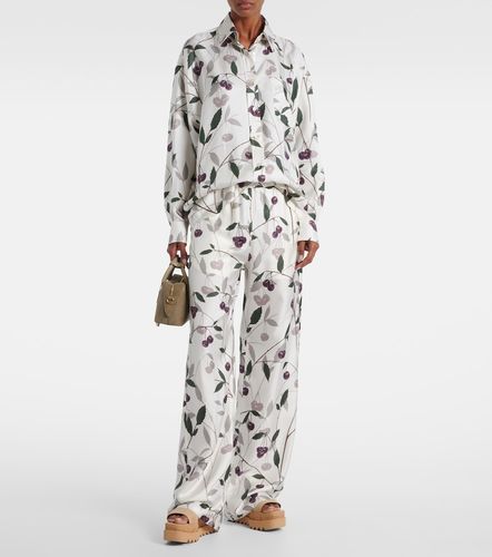 Printed silk twill wide-leg pants - Stella McCartney - Modalova