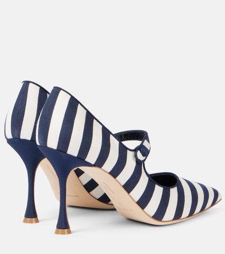 Pumps Mary Jane Campari 90 a righe - Manolo Blahnik - Modalova