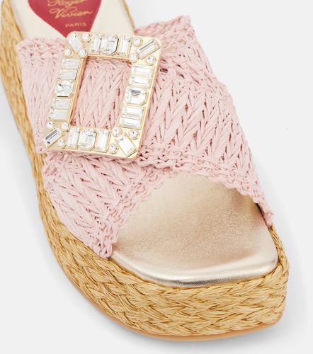 Espa 60 embellished raffia espadrille sandals - Roger Vivier - Modalova
