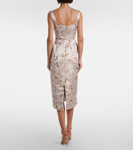 Vestido midi Zoe de satén con brocado - Staud - Modalova