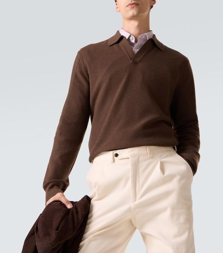 Pullover in cashmere con zip corta - Zegna - Modalova