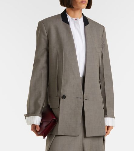Herringbone virgin wool blazer - Victoria Beckham - Modalova