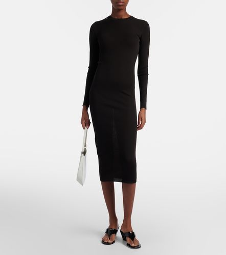 Ribbed-knit virgin wool midi dress - Prada - Modalova