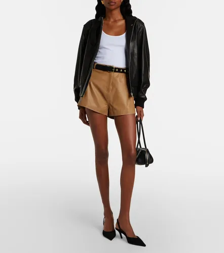 Leontine leather shorts - Nour Hammour - Modalova