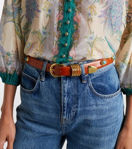 Hollyhock embellished leather belt - Dehanche - Modalova