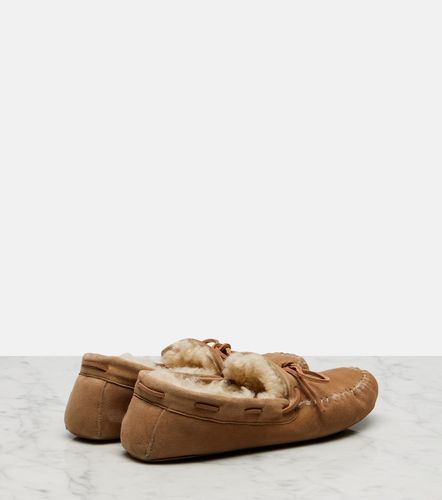 Scarpe da barca Lucca in suede con shearling - The Row - Modalova
