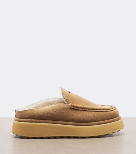 Mules platform in suede con shearling - Tod's - Modalova