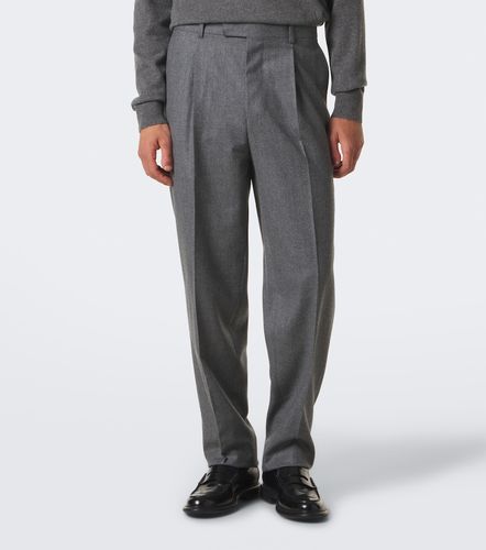 Zegna Wool flannel straight pants - Zegna - Modalova