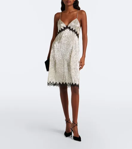 Lace-trimmed silk-blend slip dress - Tom Ford - Modalova