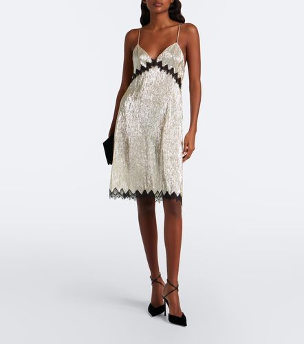 Vestido lencero en mezcla de seda con encaje - Tom Ford - Modalova