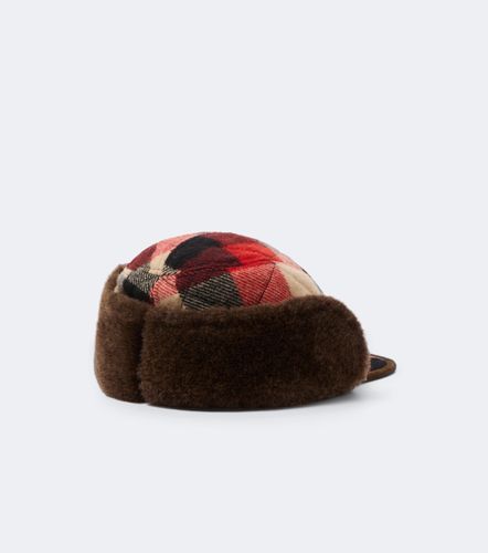 Shearling-trimmed wool baseball cap - RRL - Modalova