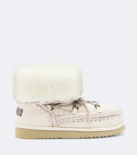 Shearling-lined leather ankle boots - Mou - Modalova
