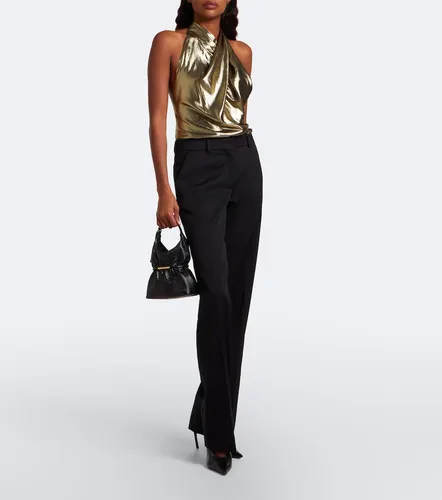 Draped halterneck silk-blend top - Balmain - Modalova