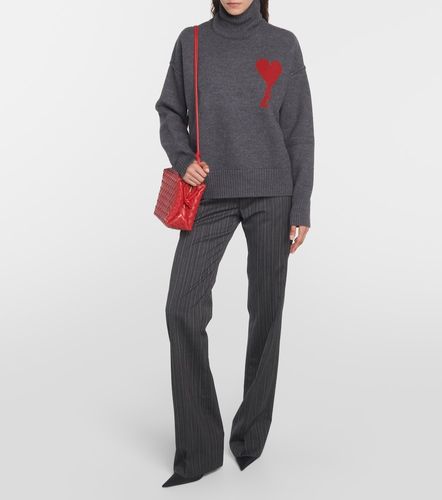 Jersey de cuello alto Ami De Cœur de lana - Ami Paris - Modalova