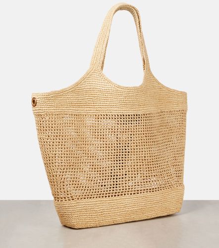 Shopper Icare Maxi de croché de rafia - Saint Laurent - Modalova