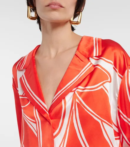 Camisa Ramona de satén de seda estampada - SIR - Modalova