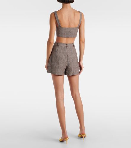 Skort in cotone e lino a quadri - Self-Portrait - Modalova