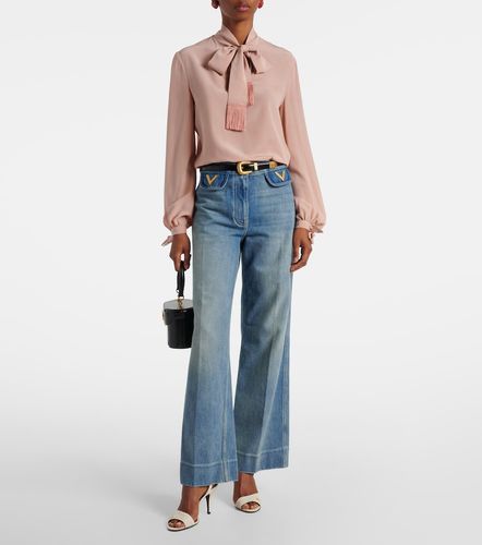 Jeans anchos de tiro medio - Valentino Garavani - Modalova