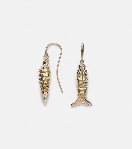 Pendientes Moving Fish de oro de 14 ct con diamantes - Sydney Evan - Modalova