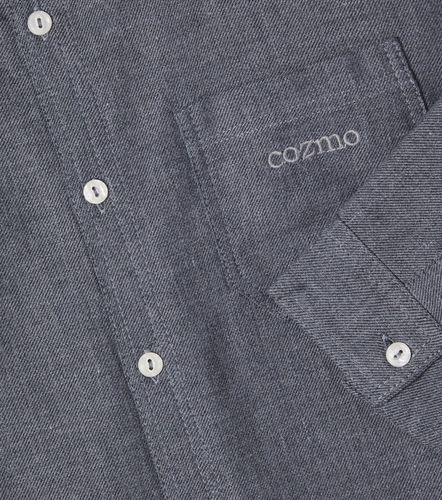 Camisa Turin de franela de algodón con logo - Cozmo - Modalova