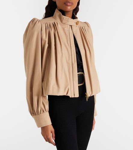 Gathered cropped cotton canvas jacket - Chloe - Modalova