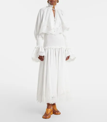Vestido largo Alchemy de popelín de algodón con encaje - Zimmermann - Modalova