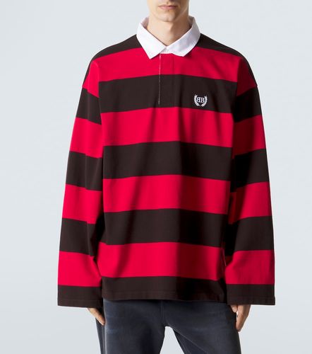 Polo oversize in jersey di cotone a righe - Balenciaga - Modalova