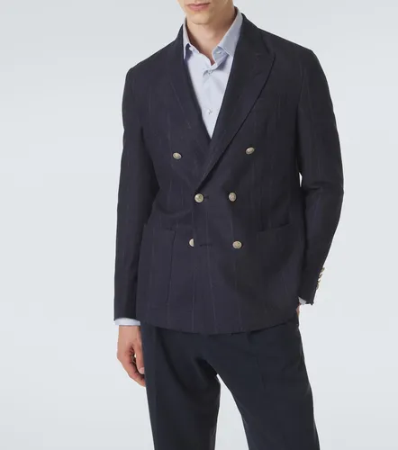 Pinstriped wool, cotton, and cashmere blazer - Eleventy - Modalova