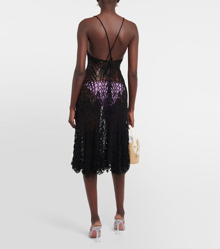 Open-knit cotton midi dress - Anna Kosturova - Modalova