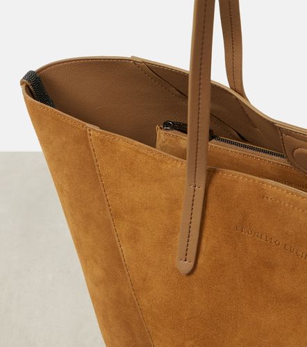 Borsa Duo Large in suede - Brunello Cucinelli - Modalova