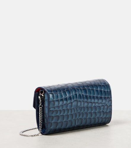Loubi54 croc-effect leather wallet on chain - Christian Louboutin - Modalova