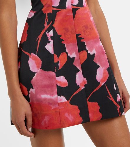Vestido corto de satén estampado - Blumarine - Modalova