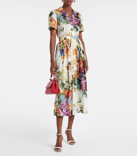 Abito midi in popeline di cotone - Dolce&Gabbana - Modalova