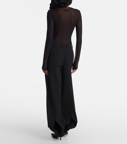 Logo sequined tulle top - Jean Paul Gaultier - Modalova