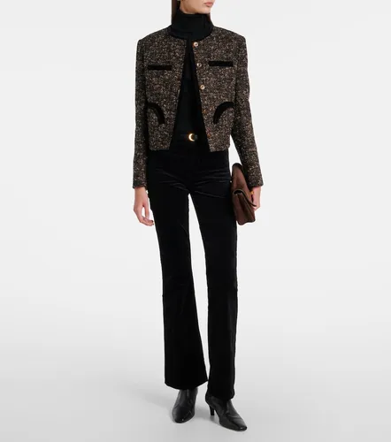 Leggy Bootcut mid-rise cotton-blend velvet bootcut pants - 7 For All Mankind - Modalova