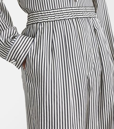 Pantaloni regular in seta a righe - Tom Ford - Modalova