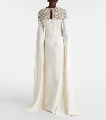 Caped embellished silk-blend gown - Oscar de la Renta - Modalova