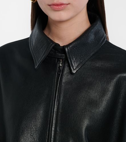 Doran oversized leather blouson jacket - Nour Hammour - Modalova
