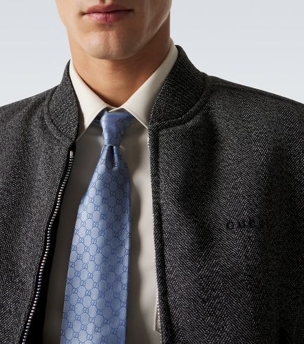 Corbata de jacquard de seda con GG - Gucci - Modalova