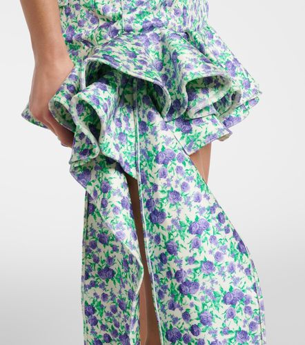 Ruffled floral jersey miniskirt - Rabanne - Modalova