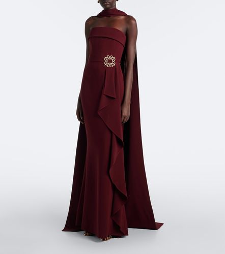 Abito lungo in cady con sciarpa - Elie Saab - Modalova