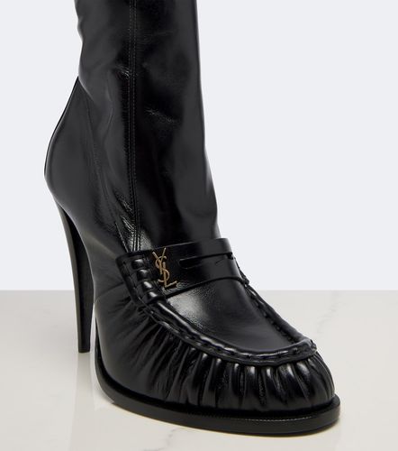 Botas altas Le Loafer Cassandre de piel - Saint Laurent - Modalova